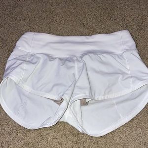 white lulu speed up shorts SOLD ON MERCARI
